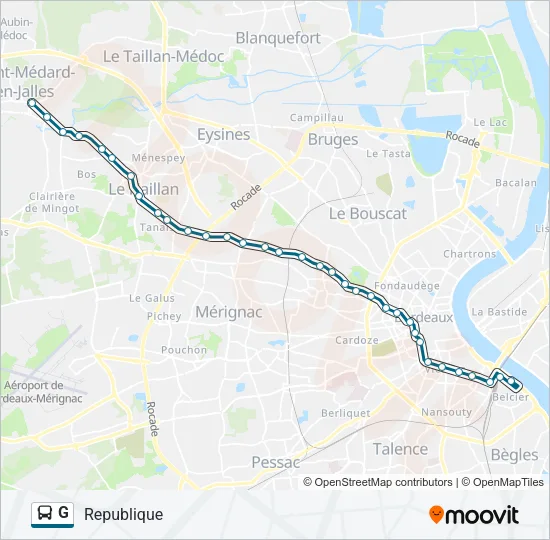 G Bus Line Map