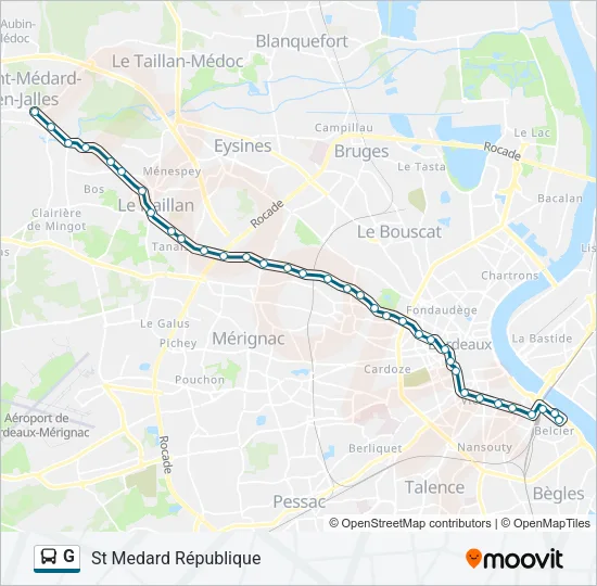 G Bus Line Map