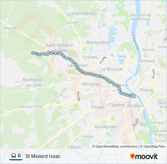 G Bus Line Map