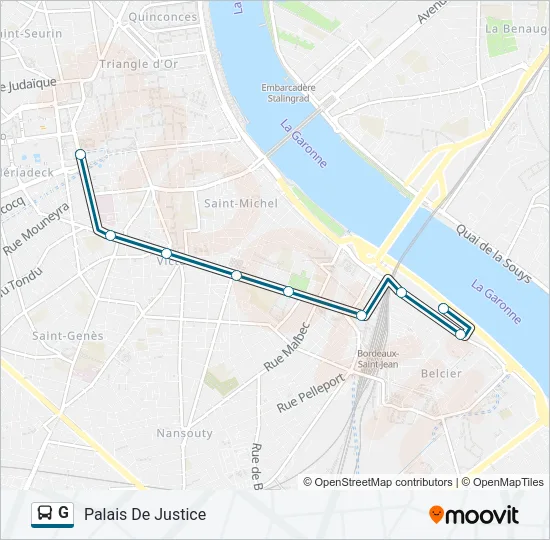 G Bus Line Map