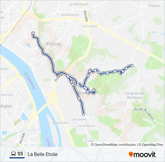 S5 Bus Line Map
