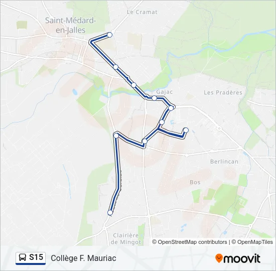 S15 Bus Line Map