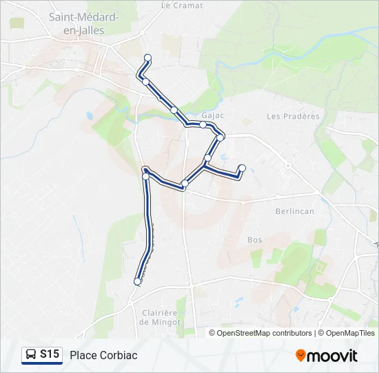 S15 Bus Line Map