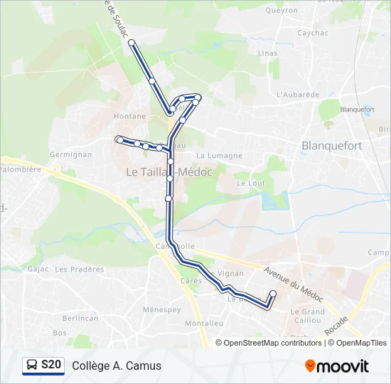 S20 Bus Line Map