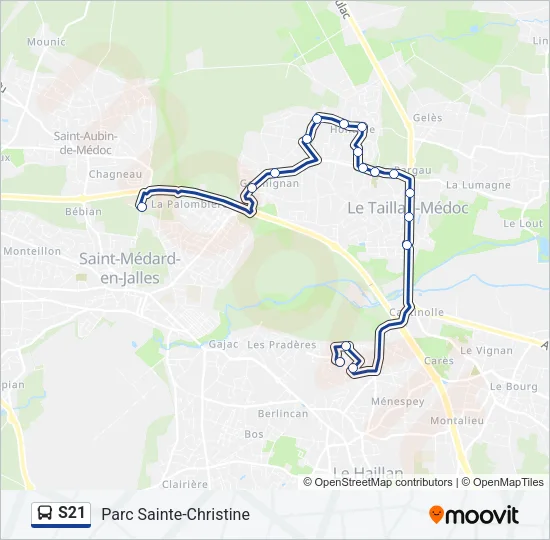 S21 Bus Line Map