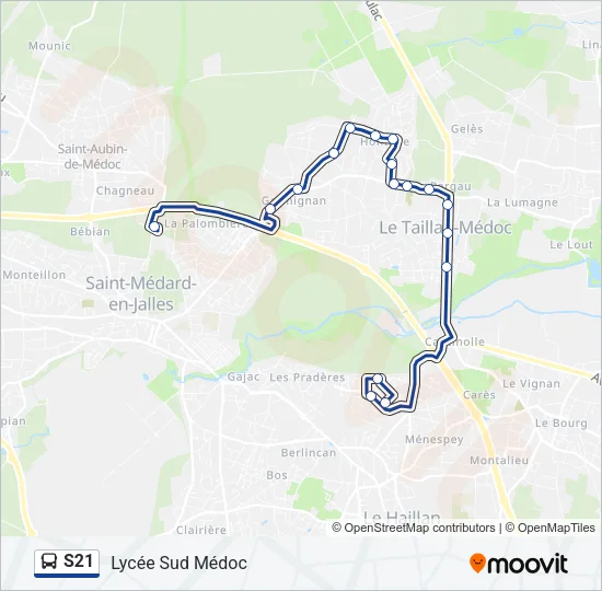 S21 Bus Line Map