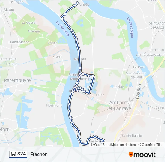 S24 Bus Line Map