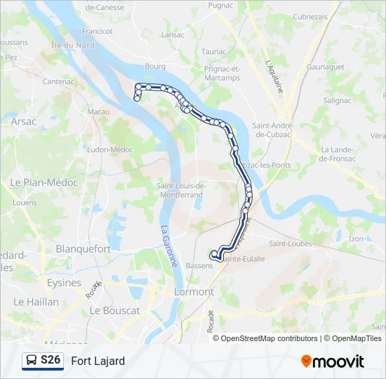 S26 Bus Line Map