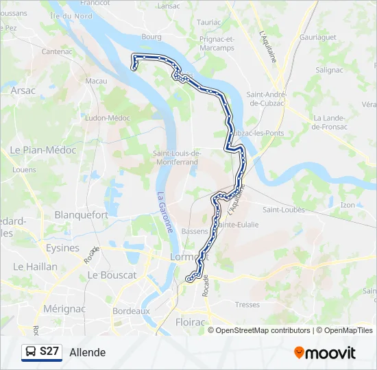 S27 Bus Line Map