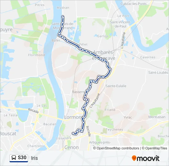 S30 Bus Line Map