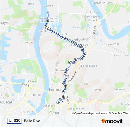 S30 Bus Line Map