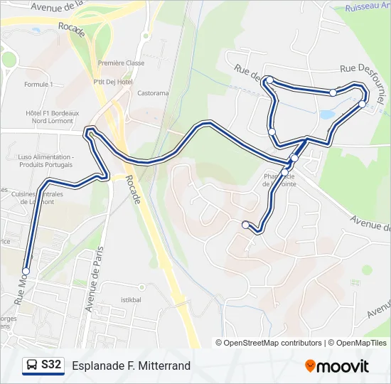 S32 Bus Line Map