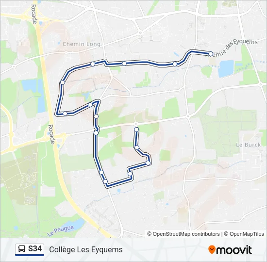 S34 Bus Line Map