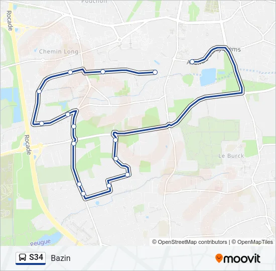 S34 Bus Line Map
