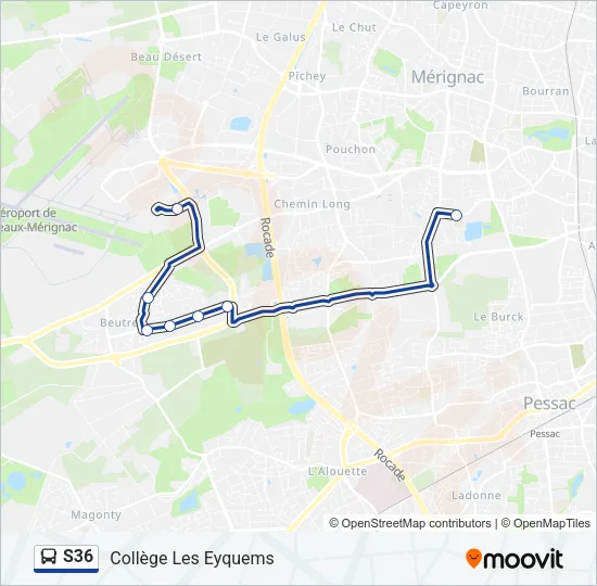 S36 Bus Line Map