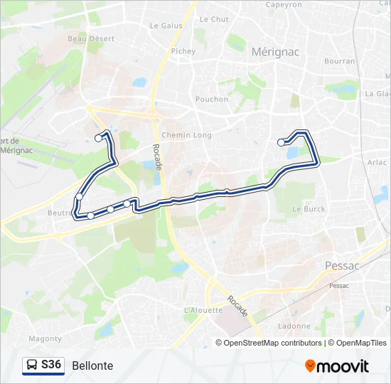 S36 Bus Line Map