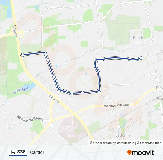 S38 Bus Line Map