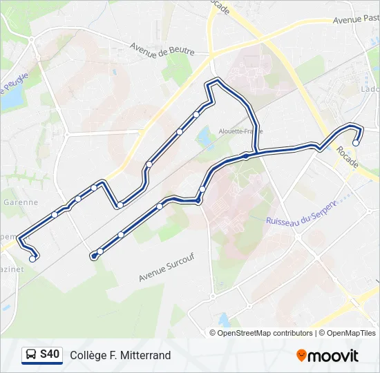 S40 Bus Line Map