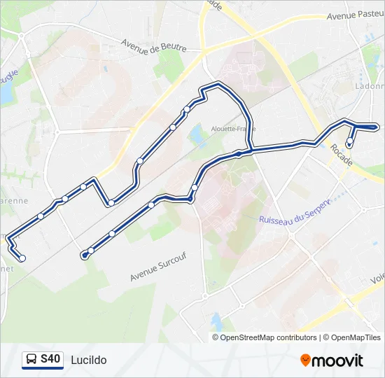 S40 Bus Line Map