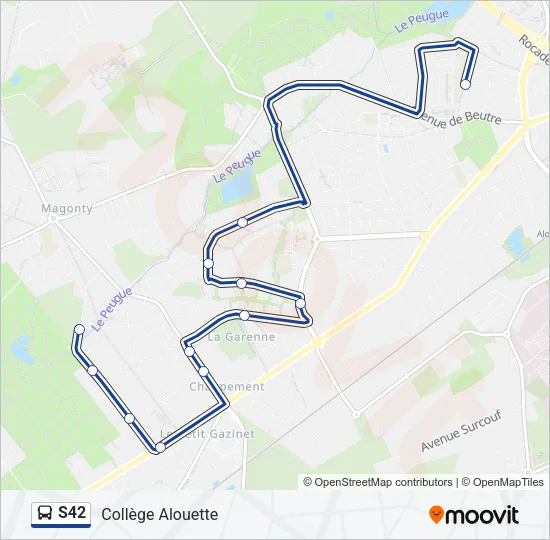 S42 Bus Line Map