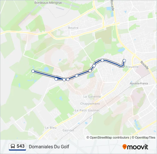 S43 Bus Line Map