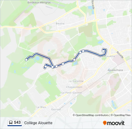 S43 Bus Line Map