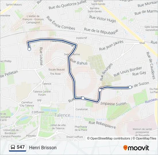 S47 Bus Line Map