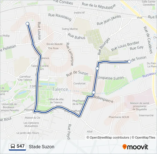 S47 Bus Line Map