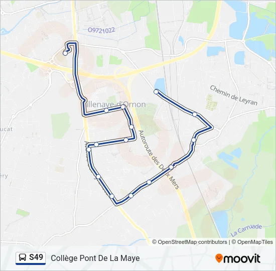 S49 Bus Line Map