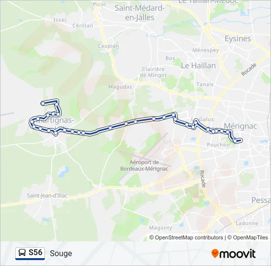 S56 Bus Line Map