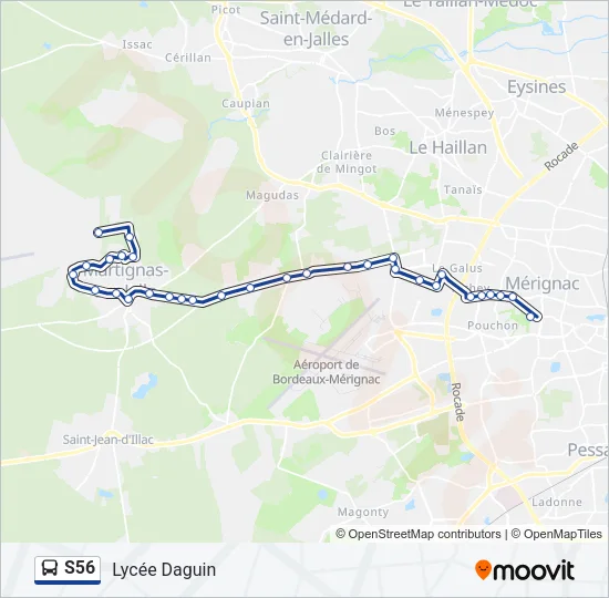 S56 Bus Line Map
