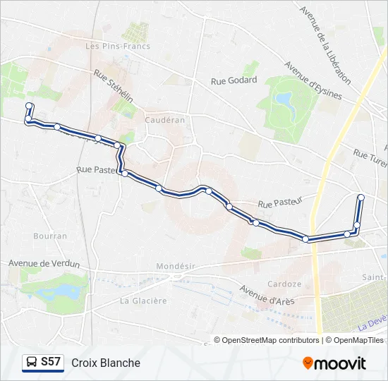 S57 Bus Line Map