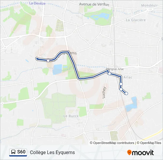S60 Bus Line Map