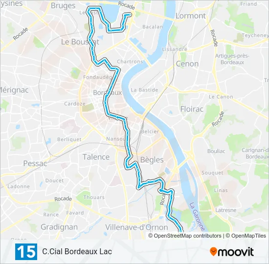15 Bus Line Map