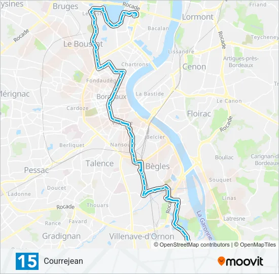 15 Bus Line Map