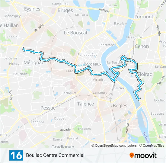 16 Bus Line Map