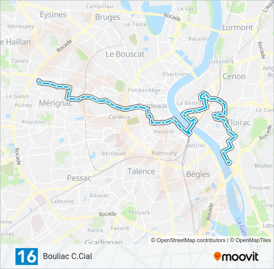 16 Bus Line Map