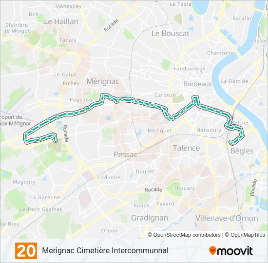 20 Bus Line Map