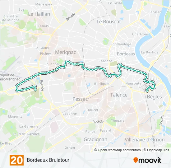 20 Bus Line Map