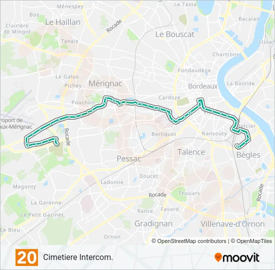 20 Bus Line Map