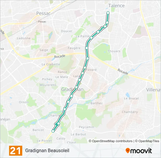 21 Bus Line Map