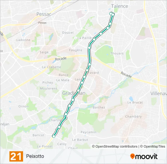 21 Bus Line Map