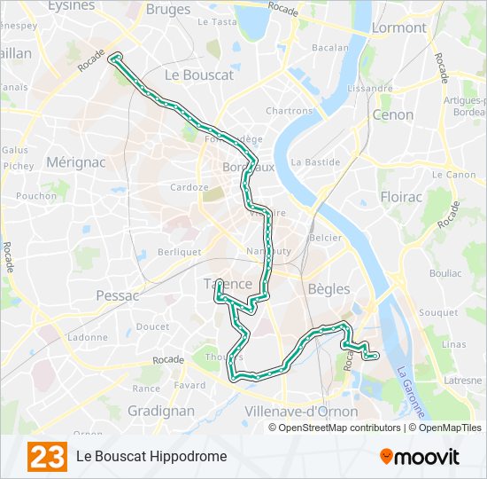 23 bus Line Map