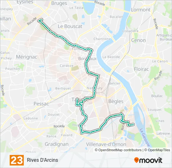 23 Bus Line Map