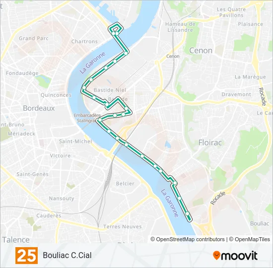 25 Bus Line Map