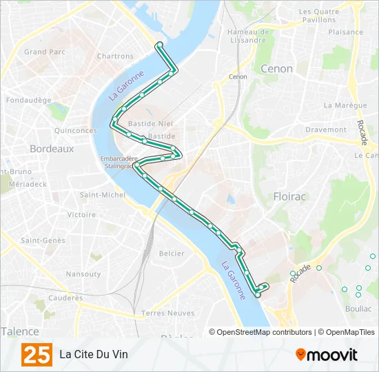 25 Bus Line Map