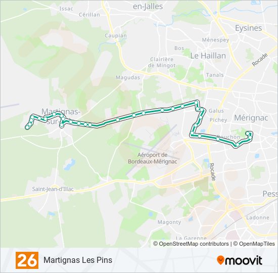 26 bus Line Map