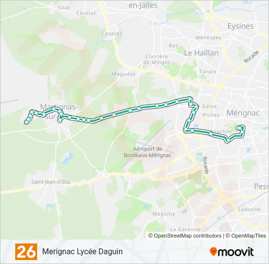 26 Bus Line Map