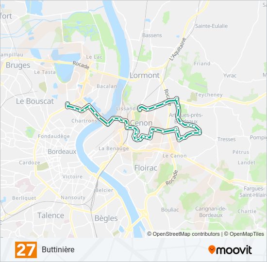 27 bus Line Map