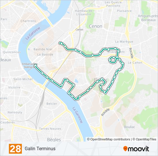 28 bus Line Map